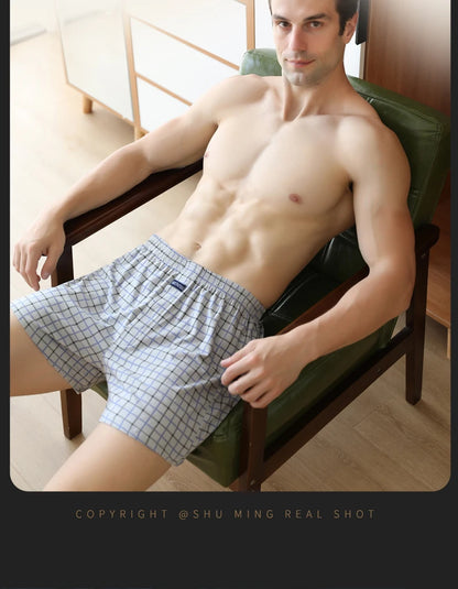 Big Underpants Pajama Bottoms at home High waist Allo pants plus size boxer briefs for men cotton slacks all high-waisted boxers