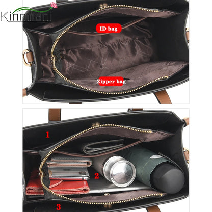 High Quality womens Luxury Handbags 3 Layers High capacity Women bags  Famous designer Crossbody Bag Shoulder Bag for Women Tote