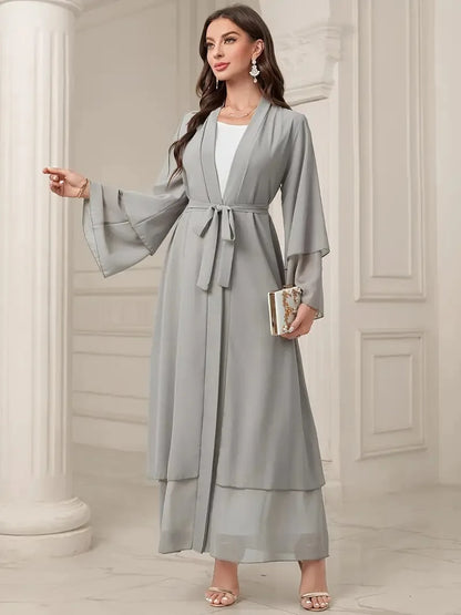 Muslim Long Abaya Dress Turkey Islamic Women Robe Hijab Headscarf Sashes Morocco Kaftan Dubai Arabic Jalabiya Modest Vestidos