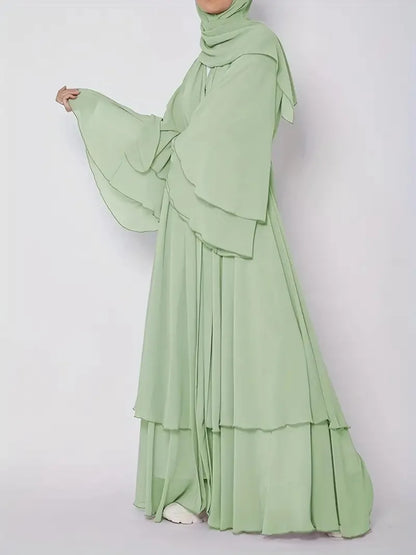 Muslim Long Abaya Dress Turkey Islamic Women Robe Hijab Headscarf Sashes Morocco Kaftan Dubai Arabic Jalabiya Modest Vestidos