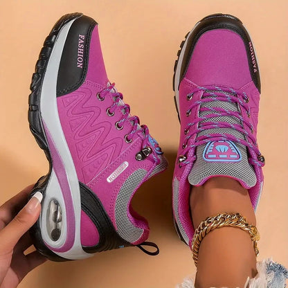 Women Platform Sneakers Casual Fashion Running Shoes For Women Comfortable Vulcanize Sport Shoes Leather Walking Climbing Shoes