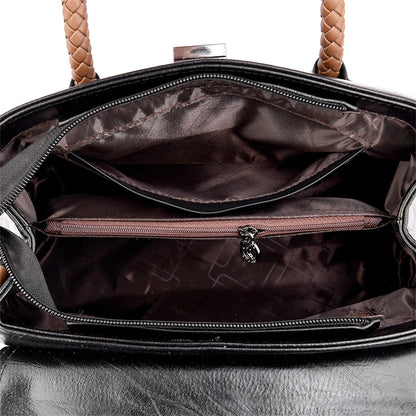 2024 High Quality Soft Leather Women's Handbag Luxury Designer Girl Boston Bag Luxury Large Capacity Shoulder Bags Sac A Main