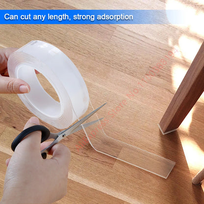 Multifunctional Double Sided Adhesive Tape Waterproof Reusable Wall Stickers Transparent Strong Sticky Glue Car Bathroom Kitchen