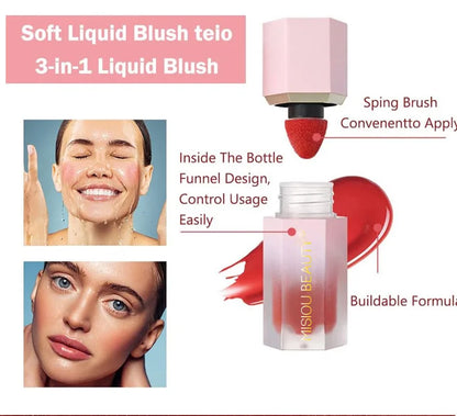 New Natural Long-lasting, Waterproof Contouring and Brightening Liquid Blush Stick Makeup for Women Daily Use All Skin Types