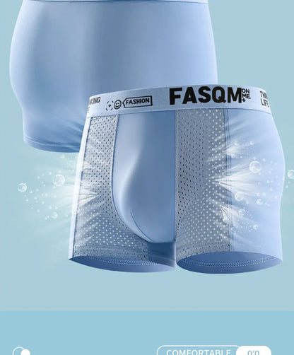 1pc Mens Boxers Shorts Ice Silk Men Panties Seamless Sexy Underwear Man Underpants Panties Male Antibacterial Breathable Briefs