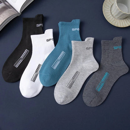 10 Pairs High Quality Men's Socks Casual Breathable Cotton Man Run Sports Socks Spring Autumn Male Sox Gifts Plus Size EUR38-45