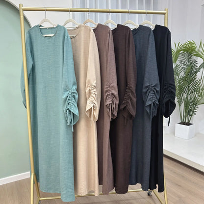 Moroccan Party Eid Ramadan Mubarak Abaya Muslim Maxi Dress Dubai Modest Kaftan Femme Turkey Islam Gown Jalabiya Vestidos Casual