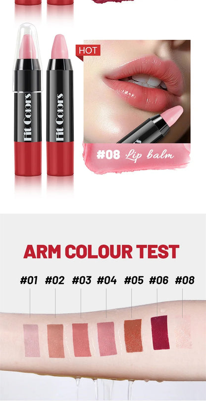 1PC 8 Colors Velvet Matte Lipsticks Pencil Waterproof Long Lasting Sexy Red Lip Stick Non-Stick Cup Makeup Lip Tint Pen Cosmetic