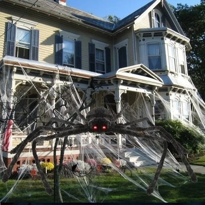 30cm/50cm/75cm/90cm/125cm/150cm/200cm Halloween Giant Black Plush Spider Decoration Haunted House Prop Indoor Outdoor Decor