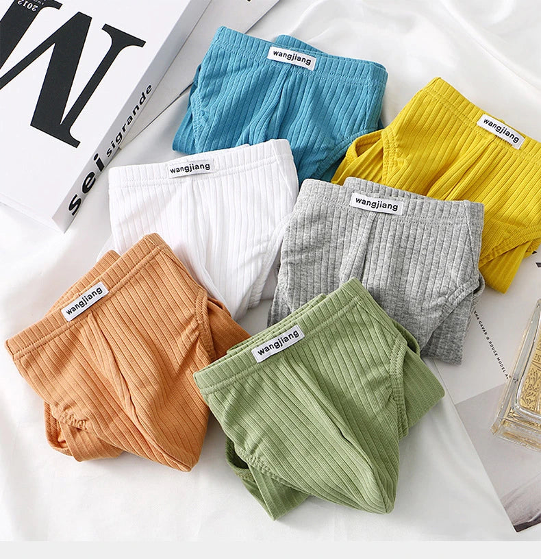Cotton Briefs Men Sexy Bulge Pouch Underwear Sweat Absorption Underpants Breathable Panties Striped Knickers Male Soft Lingerie
