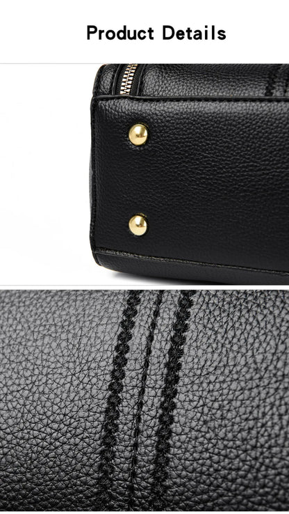 Genuine Luxury Shoulder Croosbody Bags for Women Designer Casual Tote Female Boston Quality Soft Leather Purses and Handbags Sac