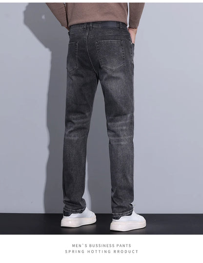 2024 new case fashion trend Youth light business jeans fashion versatile MEN'S loose straight pants MEN'S pants