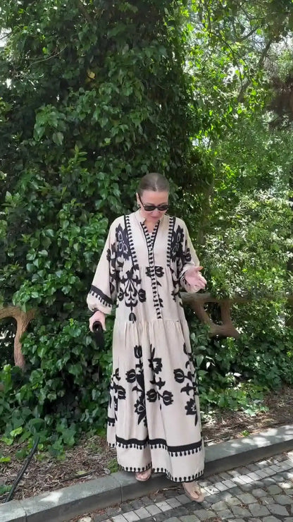 Abaya Muslim Dress Party Women Long Robe Print Jalabiya Eid Ramadan Morocco Dubai Abayas Kaftan Islam Arab Modest Vestidos