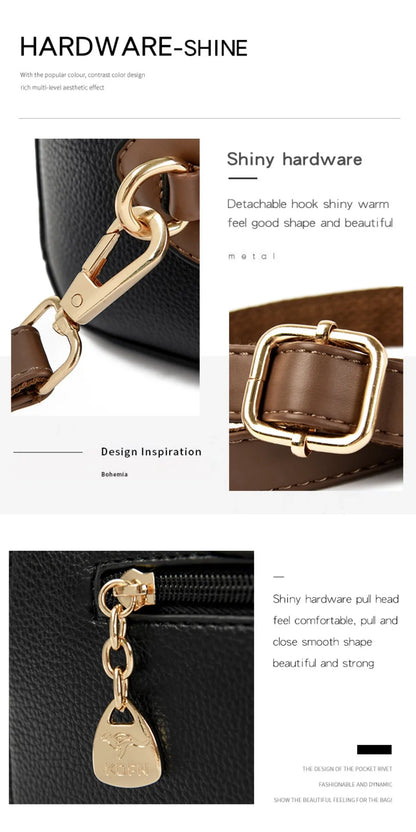 Genuine Luxury Shoulder Croosbody Bags for Women Designer Casual Tote Female Boston Quality Soft Leather Purses and Handbags Sac