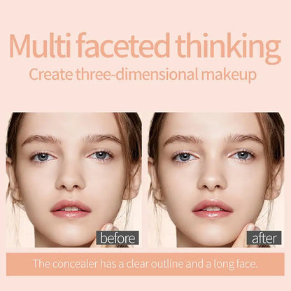 Double Head Highlighter Sticks Waterproof Matte Highlighter Foundation Sculptor Highlighter Makeup Stick Shadow Concealer Pencil