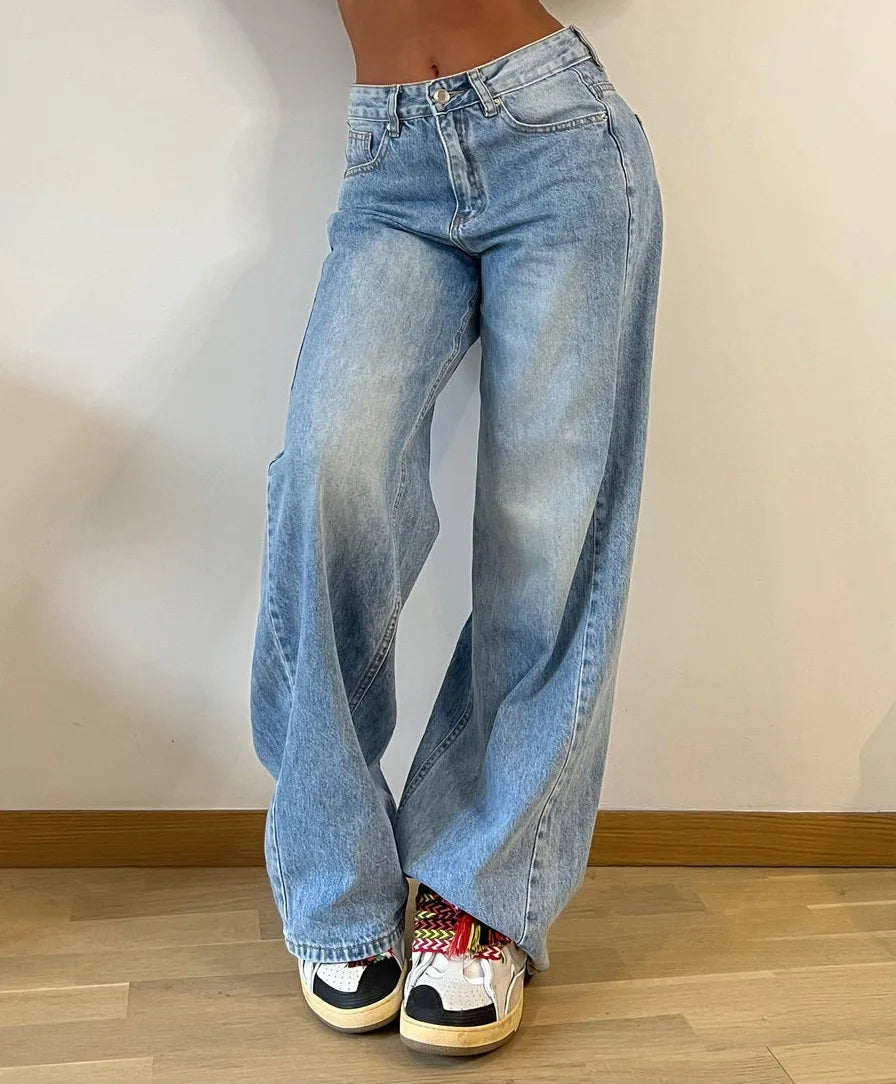 Women Jeans Denim Wide Leg Pants