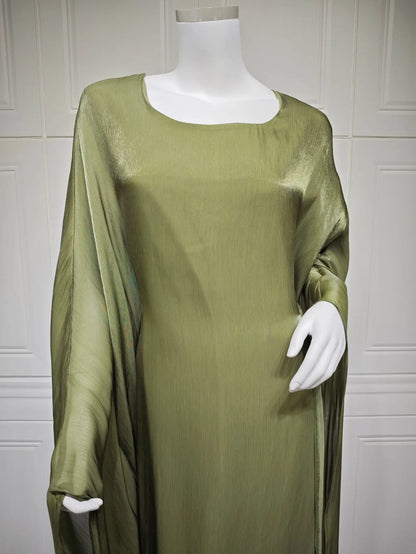 Modest Dress for Women Abaya Bat Sleeve Long Robe Ramadan Morocco Dubai Abayas Kaftan Islam Eid Muslim Vestidos Jalabiya Dresses
