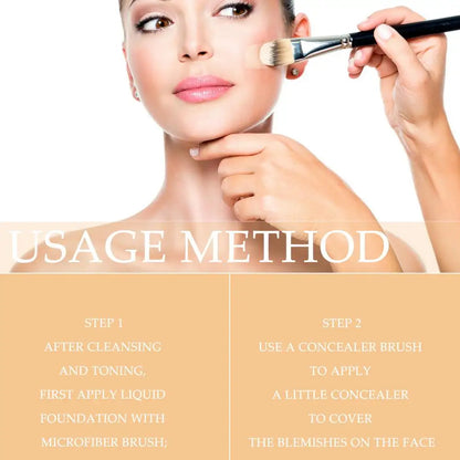 Double-headed Facial 2 in 1 foundation and concealer Moisturizing Foundation Brightening Contouring Highlighter Stick