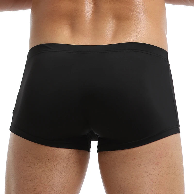 Fashion Boxers Ice Silk Man Underwear Underpants Breathable Comfortable Men's Panties Ultrathin BoxerShorts Trunks