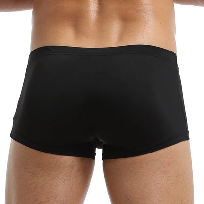 Fashion Boxers Ice Silk Man Underwear Underpants Breathable Comfortable Men's Panties Ultrathin BoxerShorts Trunks