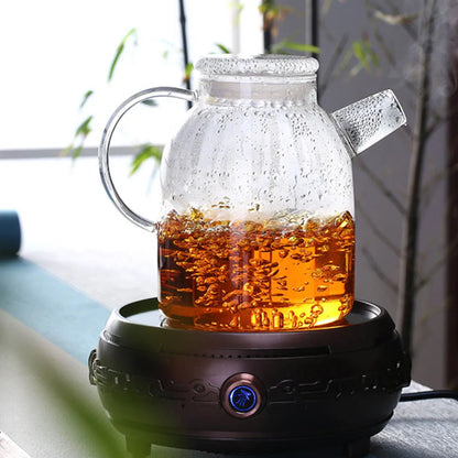 1000/1600ml Transparent Borosilicate Glass Teapot Heat-Resistant Clear Tea Pot Flower Tea Set Coffee Pots Kettle Glass Water Jug