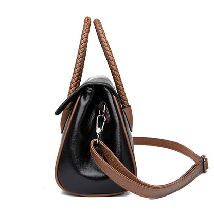 2024 High Quality Soft Leather Women's Handbag Luxury Designer Girl Boston Bag Luxury Large Capacity Shoulder Bags Sac A Main