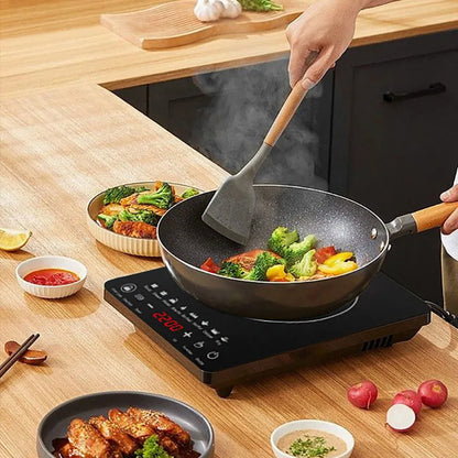 110V/220V Electric Magnetic Induction Cooker Waterproof Hot Pot Oven Furnace Cooking Stove Kitchen Hotpot Heater Cooktop 2200W