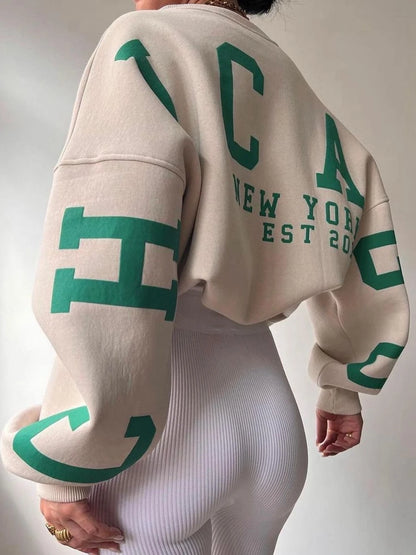Women Grunge Loose Pullover Sweatshirts