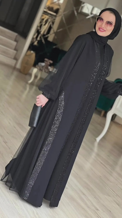 Muslim Modest Women Dress Jalabiya Vestidos Eid Ramadan Arabic Long Robe Dubai Islam Morocco Kaftan Abayas Cardigan Dresses 2024