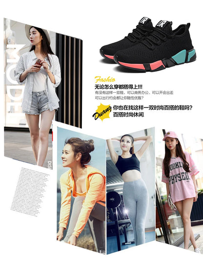 Women Shoes Fashion Casual Shoes for Women Breathable Walking Mesh Flat Shoes Woman Tenis Feminino Female Shoes Plus Size 42
