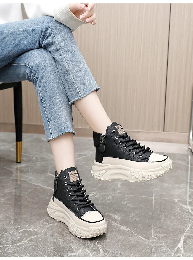 2024 New Women Sneakers Luxury Fashion High Top Women Boots Platform Casual Shoes Outdoor Running Shoes for Women Tenis De Mujer