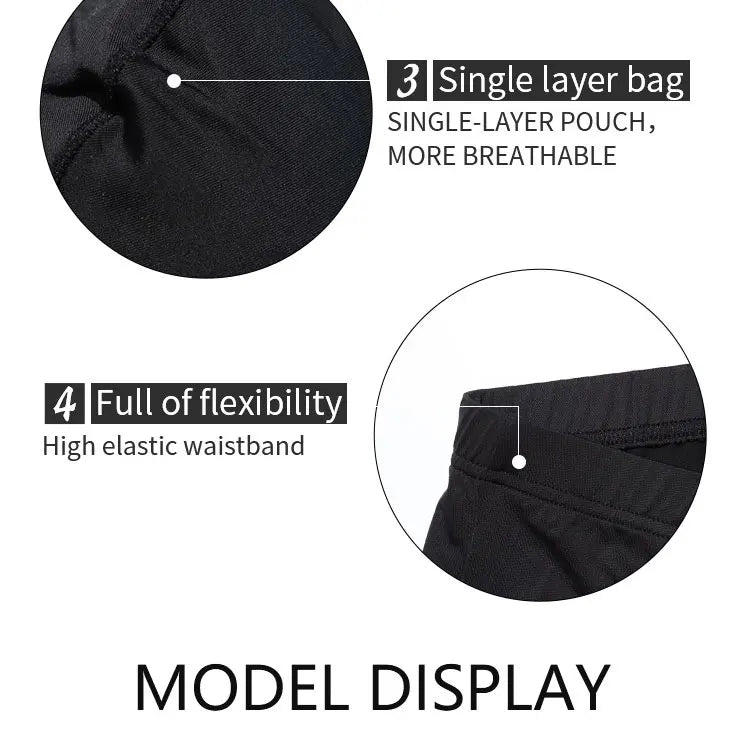Fashion Boxers Ice Silk Man Underwear Underpants Breathable Comfortable Men's Panties Ultrathin BoxerShorts Trunks