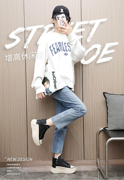 2024 New Women Sneakers Luxury Fashion High Top Women Boots Platform Casual Shoes Outdoor Running Shoes for Women Tenis De Mujer