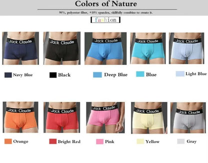 5Pcs/ Men's Underwear Boxer Brand Panties Breathable Modal Milk Silk Sexy Soft Casual Solid Color Underwear Boxer Men's Panties