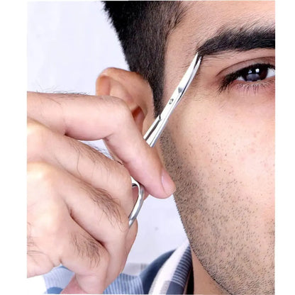 Small Scissors for Personal Facial Hair Grooming Rounded and Curved Safety Scissors Se for Trim Men/Women Eyebrows,Nose Hair