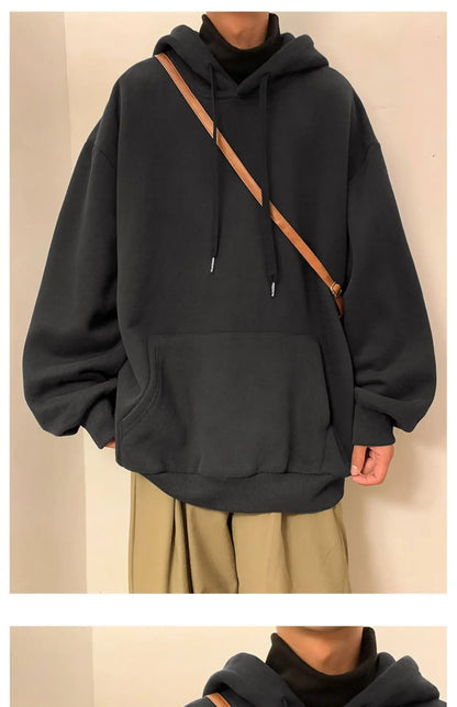6 Colors Spring Autumn Solid Hoodie Men Harajuku Fashion Casual Oversized Hoodies Women Loose Hooded Sweatshirt Streetwear Y2k