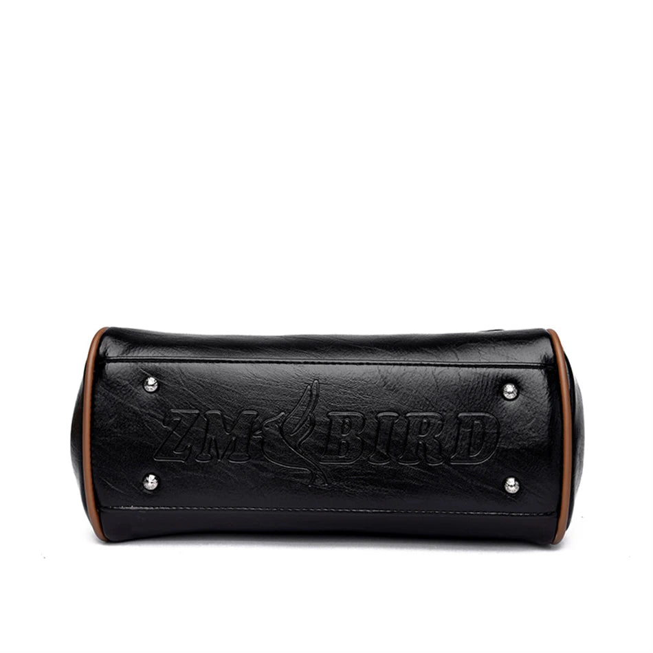 2024 High Quality Soft Leather Women's Handbag Luxury Designer Girl Boston Bag Luxury Large Capacity Shoulder Bags Sac A Main