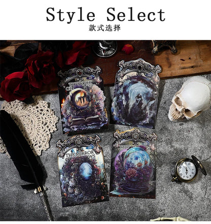 20Pcs Halloween Dark Vintage Series Scrapbooking Stickers Pack Material Perfect for Collage Journaling Diy Supplies