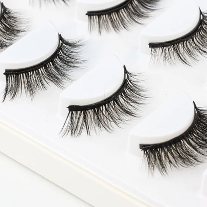 Magnetic Eyelashes Set 3/4/5/10 Pairs Natural Magnet False Eyelashes Makeup Kit Reusable Soft Mink Lashes Eyelash Extension Tool