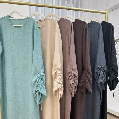 Moroccan Party Eid Ramadan Mubarak Abaya Muslim Maxi Dress Dubai Modest Kaftan Femme Turkey Islam Gown Jalabiya Vestidos Casual
