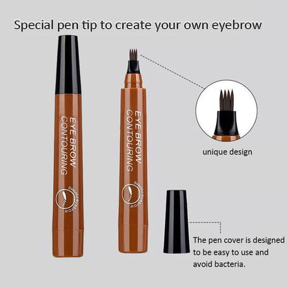 Eyebrows Pen Eyebrow Tattoo Waterproof Liquid Black Eye Brow Makeup Pencil Microblading