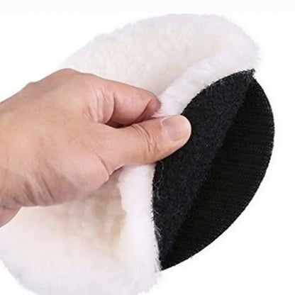 5Pcs Wool Car Polishing Pad Set For Polisher Machine Waxing Polishing Buffing Auto Paint Care Polisher Pads 3/4/5/6/7 Inch