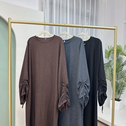 Moroccan Party Eid Ramadan Mubarak Abaya Muslim Maxi Dress Dubai Modest Kaftan Femme Turkey Islam Gown Jalabiya Vestidos Casual