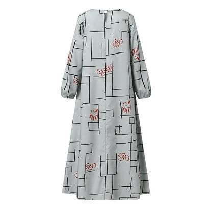 Abaya Muslim Women Print Dress Morocco Ramadan Long Robe Vestidos Abayas Saudi Dubai Arabic Jalabiya Islam Eid Modest Dresses