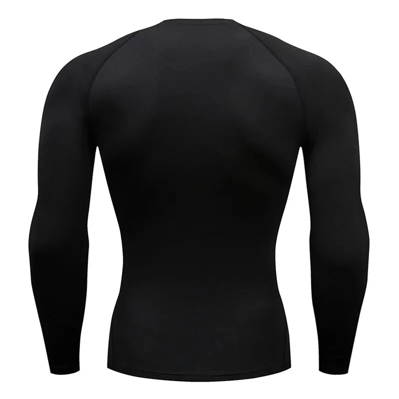 Sun Protection Sports Second Skin Running T-shirt Men's Fitness Rashgarda MMA Long Sleeves Compression Shirt Workout Clothing