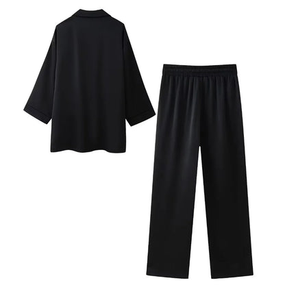 Spring and Summer Women's Jacket Pants Set