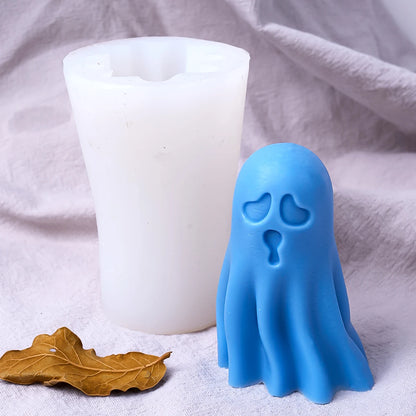 3D Ghost Candle Decoration Silicone Mold DIY Pumpkin Skull Holiday Ccented Casting Mould Plaster Craft Gift Halloween Home Decor