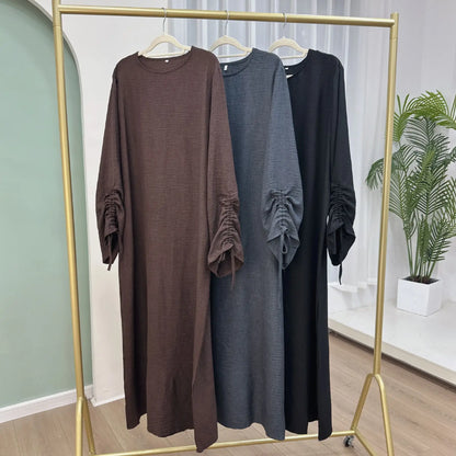 Moroccan Party Eid Ramadan Mubarak Abaya Muslim Maxi Dress Dubai Modest Kaftan Femme Turkey Islam Gown Jalabiya Vestidos Casual