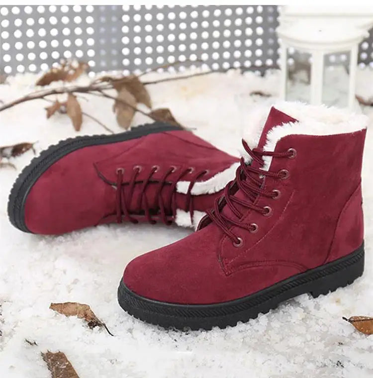 Women Boots Snow Plush Women Shoes Platform Boots For Women Fashion Keep Warm Women's Boots Flat New Botas Mujer Winter Shoes