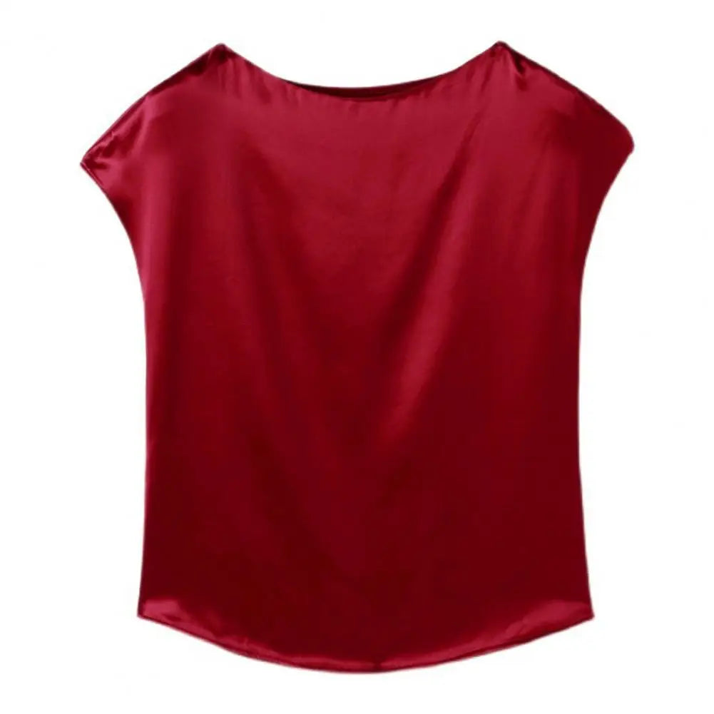 O Neck Lady T-shirt Blouse Spring Women Casual Solid Color Short Sleeve Blouses Shirts Loose Pullover Tunic Blusas Women Clothes